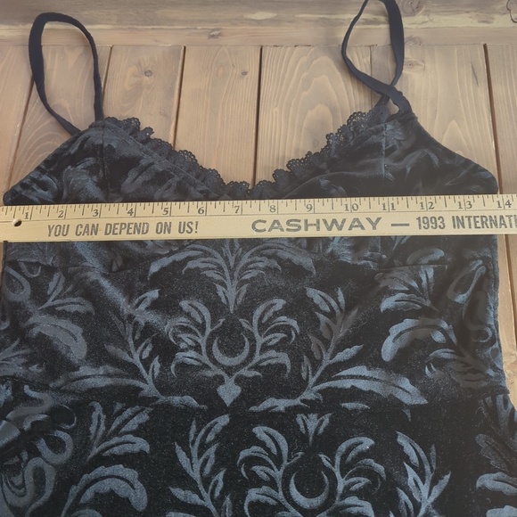 Killstar Black Velvet Mini Dress - Picture 4 of 9